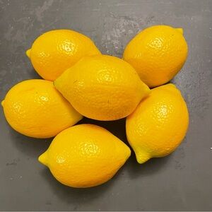 Fake Lemons,Artificial Yellow Lemons Artificial Fruits Faux Lemon Lifelike